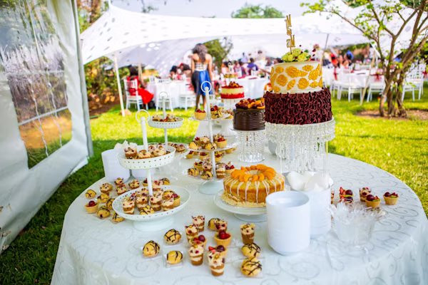 Elegant dessert table for an event